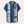 Blauw-witte herenoverhemd met korte mouwen, tropisch bladpatroon, knoopsluiting. Perfect voor zomerse casual outfits.
