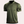 Olijfgroen poloshirt met korte mouwen, militaire stijl, zwarte strepen en stippen op de mouw, ademend materiaal, casual herenmode.