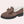 Bruine damesloafer met strik, warme voering en stevige zwarte zool. Perfect voor wintermode en comfort. Stijlvolle en praktische schoenen.