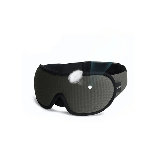 Ergonomisch grijs slaapmasker met drukvrij oogontwerp, ideaal voor comfortabele nachtrust. Perfect voor reizen en ontspanning.