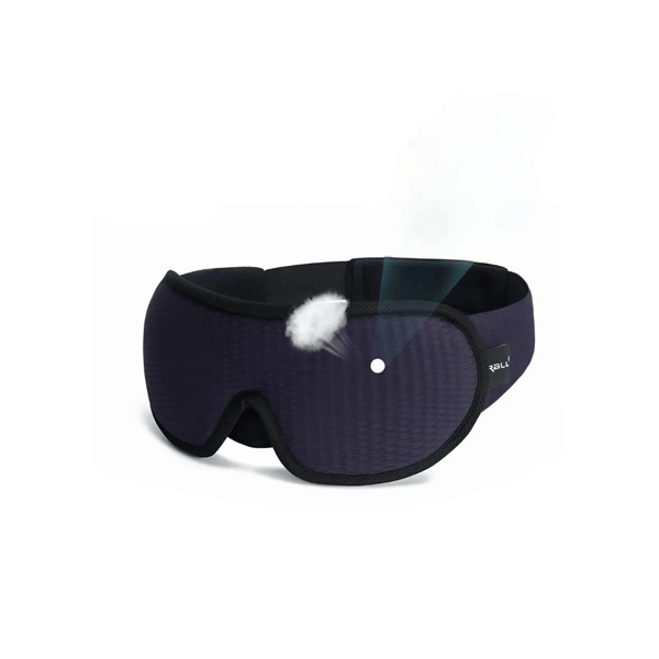 Ergonomisch slaapmasker marineblauw, drukvrij oogontwerp, comfortabel, ademend, ideaal voor reizen en ontspanning, Luvelle merk.