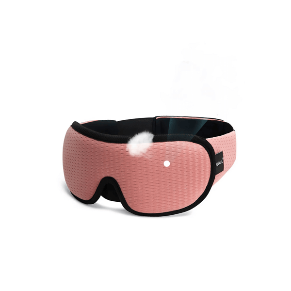 Ergonomisch roze slaapmasker met drukvrij oogontwerp, ideaal voor comfortabele nachtrust en ontspanning. Perfect voor reizen en thuisgebruik.