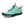 Mintgroene barefoot hardloopschoen met roze accenten, zwarte zool en elastische veters. Ideaal voor minimalistisch hardlopen en outdoor activiteiten.