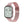 Roze smartwatch met metalen band, rechthoekig scherm, gezondheidsmonitoring, stappenteller, hartslagmeter, datum- en tijdweergave.