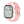 Roze smartwatch met rechthoekig scherm, toont tijd, stappen, hartslag en datum. Modern design, ideaal voor fitness en gezondheidstracking.