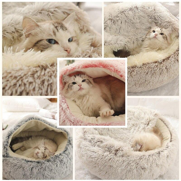 Pluizige katten in zachte, ronde kattenmanden. Comfortabele huisdierenbedden, ideaal voor kattenliefhebbers. Perfect voor knusse kattenrust.