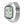 Moderne zilveren smartwatch met digitaal display, hartslagmeter, stappenteller en metalen band. Ideaal voor fitness en gezondheidstracking.