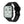 Zwarte smartwatch met rechthoekig scherm, toont tijd, stappen, hartslag en datum. Ideaal voor fitness en gezondheidstracking. Modern design.
