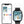 Smartwatch met zwart bandje toont kleurrijke wijzerplaat met jongen en haaien. Smartphone-app voor wijzerplaatinstellingen zichtbaar. Innovatieve technologie.