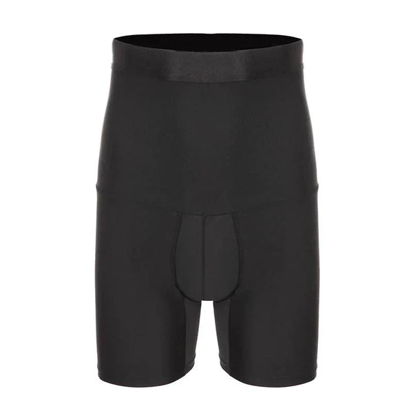 Zwarte herenslip met hoge taille, naadloos ontwerp, ademend materiaal, ideaal voor dagelijks comfort en ondersteuning. Perfecte pasvorm onder kleding.