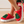 Rode kerstpantoffels met groene kerstboomdecoratie, zachte pluche stof, comfortabele witte zolen, perfect voor winter en feestdagen.