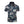 Donkerblauw poloshirt met tropische bloemenprint, korte mouwen en knoopsluiting. Perfect voor casual zomeroutfits en strandmode.