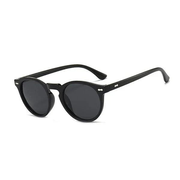 Zwarte gepolariseerde zonnebril unisex, vintage design, UV400 bescherming, ideaal voor mannen en vrouwen, luxe en trendy accessoire.