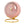 Roze ronde wekker met gouden wijzers en standaard, minimalistisch design, stille werking, ideaal voor kinderkamer of nachtkastje.