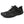 Zwarte minimalistische hardloopschoen met ademend mesh, vetersluiting en flexibele zool. Ideaal voor trailrunning en outdooractiviteiten.