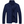 Donkerblauwe heren zomerjas met opstaande kraag, ritssluiting en epauletten. Stijlvolle en lichte jas voor herenmode, ideaal voor lente en zomer.
