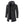 Donkergrijze heren winterjas met capuchon, ritssluiting en lange mouwen. Stijlvolle warme jas voor herenmode, ideaal voor koude seizoenen.