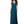 Blauwe avondjurk met halternek en geplooide taille, elegante lange jurk voor dames, perfect voor formele gelegenheden en gala's.