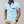 Lichtblauw heren poloshirt met donkerblauwe kraag en borstzak, korte mouwen, casual stijl. Perfect voor zomermode en vrijetijdskleding.