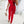 Rode jumpsuit met asymmetrisch ontwerp, pailletten top en strikceintuur. Perfect voor feestelijke gelegenheden. Trendy damesmode, elegante stijl.