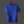 Koningsblauw T-shirt met korte mouwen, geometrisch patroon, uniseks, katoen, casual mode, op houten hanger tegen grijze achtergrond.
