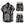 Zwart tropisch overhemd en korte broek set met witte varenprint, casual zomeroutfit voor heren, modieuze strandkleding.