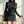 Zwarte geribbelde coltrui jurk voor dames, lange mouwen, aansluitend ontwerp, modieuze herfst- en winterkleding, casual en elegant.