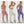 Vrouw in sportieve naadloze leggings en crop top set, verkrijgbaar in roze, paars, wit en zwart. Perfect voor fitness en yoga. Comfortabel en stijlvol.