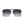 Zwarte aviator zonnebril met grijze gradient lenzen, metalen frame en verstelbare neuspads. Stijlvolle unisex zonnebril voor mode en UV-bescherming.