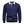 Donkerblauwe herentrui met witte kraag, lange mouwen en knoopsluiting. Stijlvolle casual kleding voor heren, perfect voor herfst en winter.