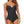Zwarte dames badpak met verstelbare bandjes en voorgevormde cups, ideaal voor strandmode en zomerse zwemkleding. Comfortabel en stijlvol ontwerp.