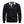 Zwarte herenpolo met lange mouwen en witte kraag, stijlvolle casual kleding, geschikt voor herfst en winter, modieuze herenkleding.