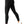 Zwarte, geribbelde sportlegging voor dames, hoge taille, naadloos ontwerp, gecombineerd met witte sneakers. Perfect voor fitness en yoga.