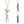 Twee omarmende figuren hanger ketting in zilver, roségoud en regenboogkleur. Moderne sieraden, liefdevolle omhelzing, minimalistisch design.