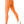 Oranje naadloze sportlegging voor dames, hoge taille, geribbelde stof, perfect voor fitness en yoga, gecombineerd met witte sneakers.