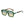 Groene vierkante zonnebril met schildpadprint pootjes en gele gradient glazen, modieuze unisex zonnebril, trendy accessoire voor zomer 2023.