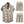 Tropisch heren pyjama set, beige met bruine bloemenprint, korte mouwen en korte broek, comfortabel en stijlvol voor zomernachten.