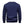 Donkerblauwe heren trui met lange mouwen, witte kraag, casual stijl, comfortabele pasvorm, ideaal voor herfst en wintermode.