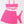 Roze bikini set met bandeau top, hoge taille rok en string slip, perfect voor strandmode en zomerse stijl. Trendy badmode voor dames.