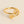 Gouden ring met hart en letter 