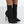 Zwarte soklaarzen met hoge naaldhakken, elegante damesmode, trendy enkellaarzen, comfortabele stretchstof, geschikt voor herfst- en winteroutfits.