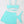 Turquoise bikini set met top, rok en string op marmeren achtergrond. Perfect voor strandmode en zomerse stijl. Trendy badmode voor dames.