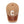 Bruine sherpa pet met leren klep en witte letter 