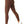 Bruine geribbelde leggings voor dames, hoge taille, naadloos ontwerp, gecombineerd met witte sneakers. Perfect voor sport en casual outfits.