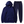 Donkerblauwe hoodie en joggingbroek set, uniseks sportkleding, comfortabele katoenen stof, casual en trendy outfit voor dagelijks gebruik.