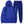 Blauwe hoodie en joggingbroek set, uniseks sportkleding, comfortabele katoenen stof, casual outfit voor dagelijks gebruik, modieuze loungewear.