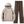 Beige en bruine trainingspak set met capuchon en joggingbroek, unisex sportkleding, comfortabele casual outfit, modieuze athleisure stijl.
