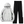 Grijze hoodie en zwarte joggingbroek set met witte strepen, comfortabele sportkleding voor heren, ideaal voor casual en sportieve activiteiten.