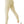 Dames beige ribgebreide leggings, hoge taille, naadloos ontwerp, sportkleding, fitnessmode, comfortabele pasvorm, gecombineerd met witte sneakers.