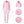 Roze dames trainingspak met capuchon, ritssluiting en nauwsluitende broek. Zachte stof, comfortabele pasvorm, ideaal voor sport en casual wear.